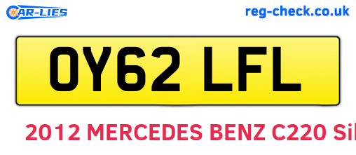 OY62LFL are the vehicle registration plates.