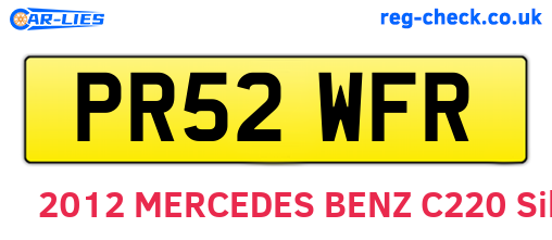 PR52WFR are the vehicle registration plates.