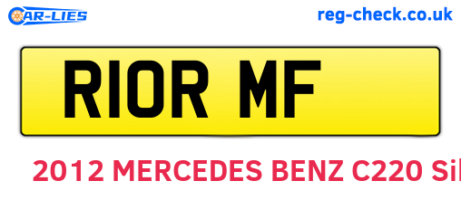 R10RMF are the vehicle registration plates.