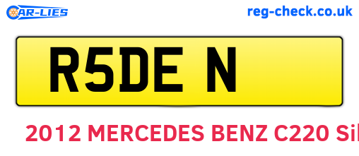 R5DEN are the vehicle registration plates.