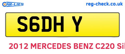 S6DHY are the vehicle registration plates.