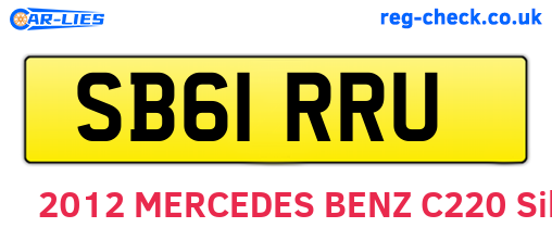 SB61RRU are the vehicle registration plates.