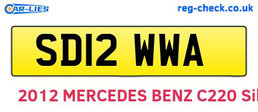 SD12WWA are the vehicle registration plates.