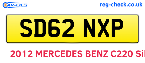 SD62NXP are the vehicle registration plates.