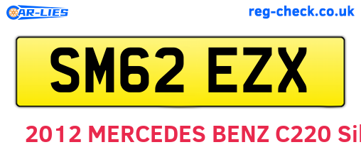 SM62EZX are the vehicle registration plates.