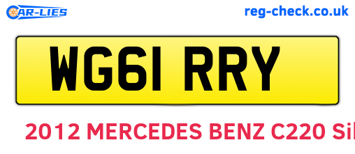 WG61RRY are the vehicle registration plates.