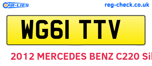 WG61TTV are the vehicle registration plates.