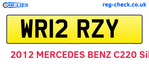 WR12RZY are the vehicle registration plates.