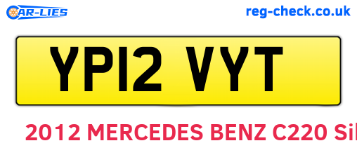 YP12VYT are the vehicle registration plates.