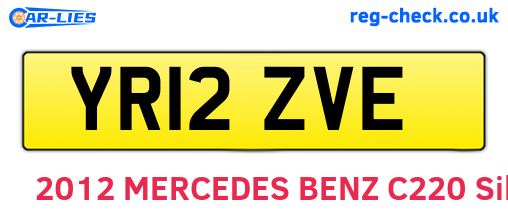 YR12ZVE are the vehicle registration plates.
