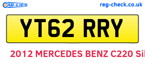 YT62RRY are the vehicle registration plates.