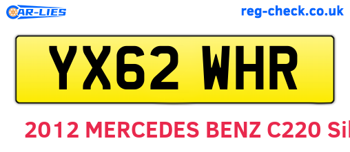 YX62WHR are the vehicle registration plates.