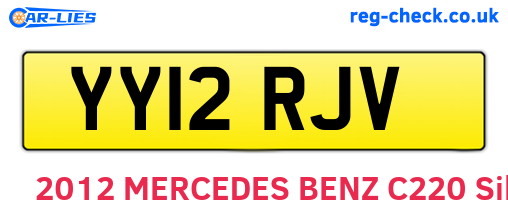 YY12RJV are the vehicle registration plates.