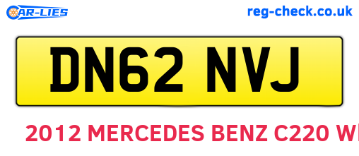 DN62NVJ are the vehicle registration plates.