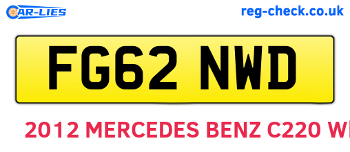 FG62NWD are the vehicle registration plates.