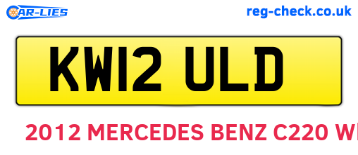 KW12ULD are the vehicle registration plates.