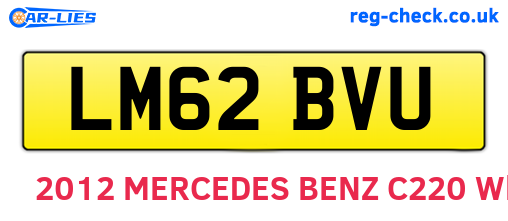 LM62BVU are the vehicle registration plates.