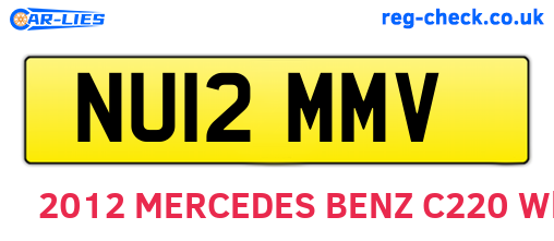 NU12MMV are the vehicle registration plates.