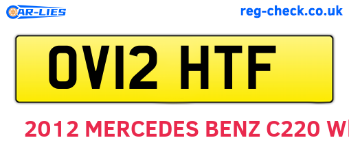 OV12HTF are the vehicle registration plates.