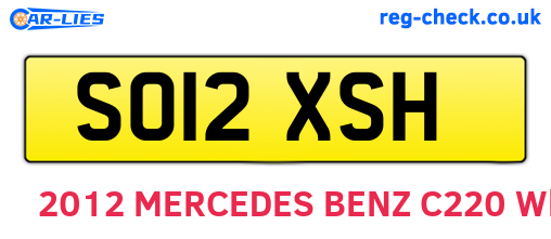 SO12XSH are the vehicle registration plates.