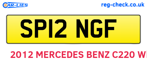 SP12NGF are the vehicle registration plates.