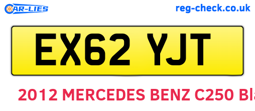 EX62YJT are the vehicle registration plates.