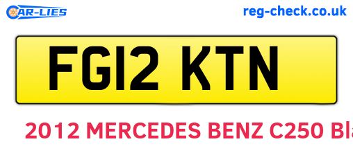 FG12KTN are the vehicle registration plates.