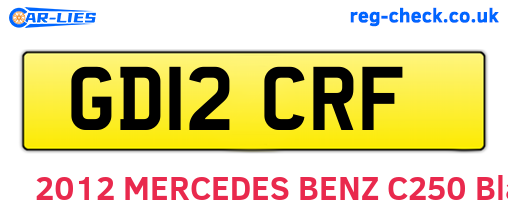 GD12CRF are the vehicle registration plates.