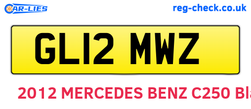 GL12MWZ are the vehicle registration plates.
