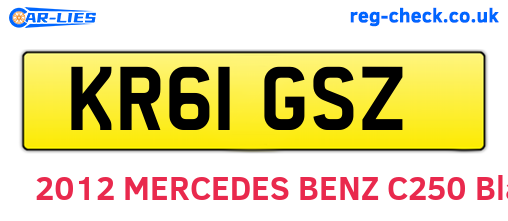 KR61GSZ are the vehicle registration plates.