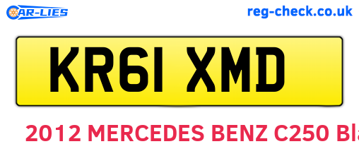 KR61XMD are the vehicle registration plates.