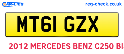 MT61GZX are the vehicle registration plates.