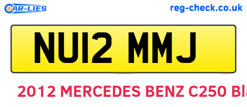 NU12MMJ are the vehicle registration plates.