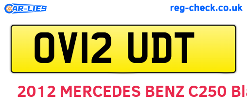 OV12UDT are the vehicle registration plates.