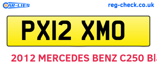 PX12XMO are the vehicle registration plates.