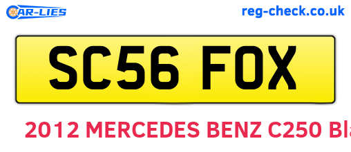 SC56FOX are the vehicle registration plates.
