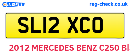 SL12XCO are the vehicle registration plates.
