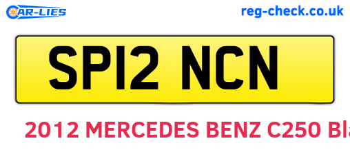 SP12NCN are the vehicle registration plates.
