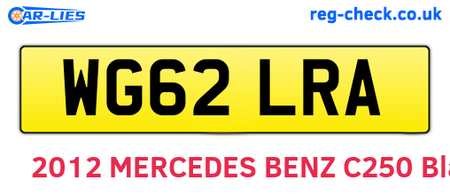 WG62LRA are the vehicle registration plates.