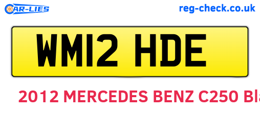 WM12HDE are the vehicle registration plates.