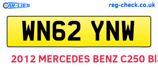WN62YNW are the vehicle registration plates.