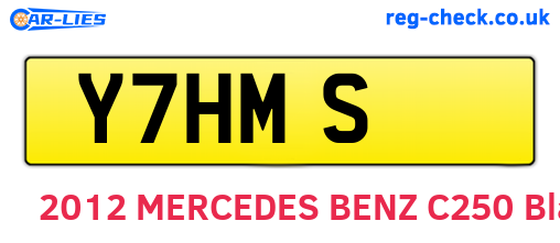 Y7HMS are the vehicle registration plates.