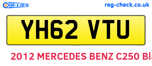 YH62VTU are the vehicle registration plates.