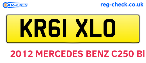 KR61XLO are the vehicle registration plates.