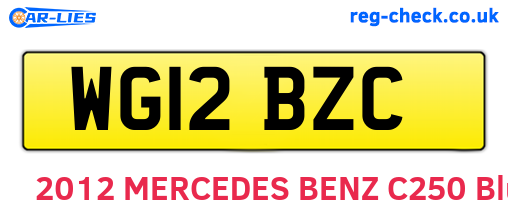 WG12BZC are the vehicle registration plates.