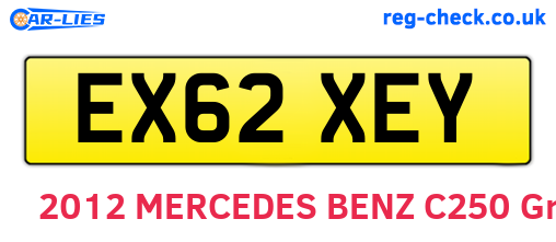 EX62XEY are the vehicle registration plates.