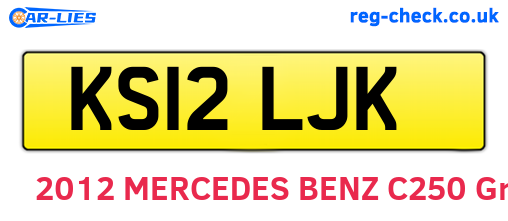 KS12LJK are the vehicle registration plates.