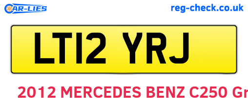 LT12YRJ are the vehicle registration plates.