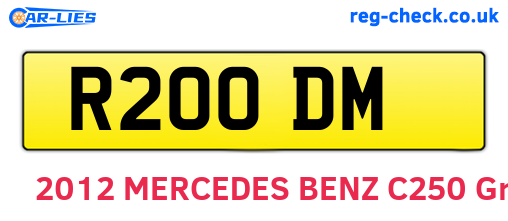 R20ODM are the vehicle registration plates.