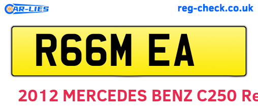 R66MEA are the vehicle registration plates.